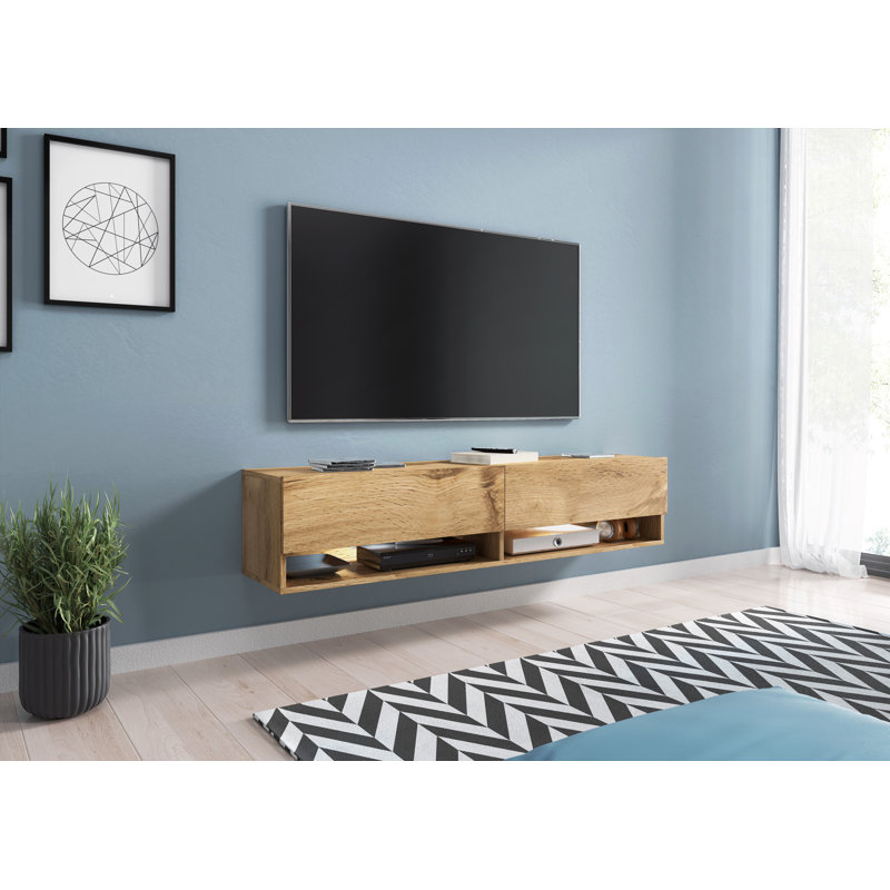 McGray Floating TV Stand for TVs up to 60", 30cmH x 140cmL x 32cmW, Oak