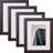 Torra Black Matte Picture Frame - Set of 4 with Mat-987068498