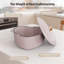 Cocotte en fonte émaillée 4QT en forme de cœur rose avec couvercle
