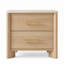 Table de chevet 2 tiroirs 23,6 po avec dessus d'aspect pierre-132934697