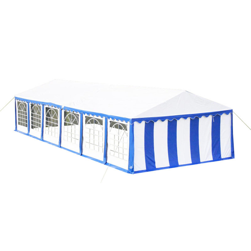 6m x 12m Steel Partyzelte & Pavillions Gazebo, Blue and white