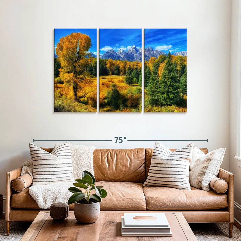 Alvord Jackson Hole Wyoming en automne, H 36 po x l 57 po