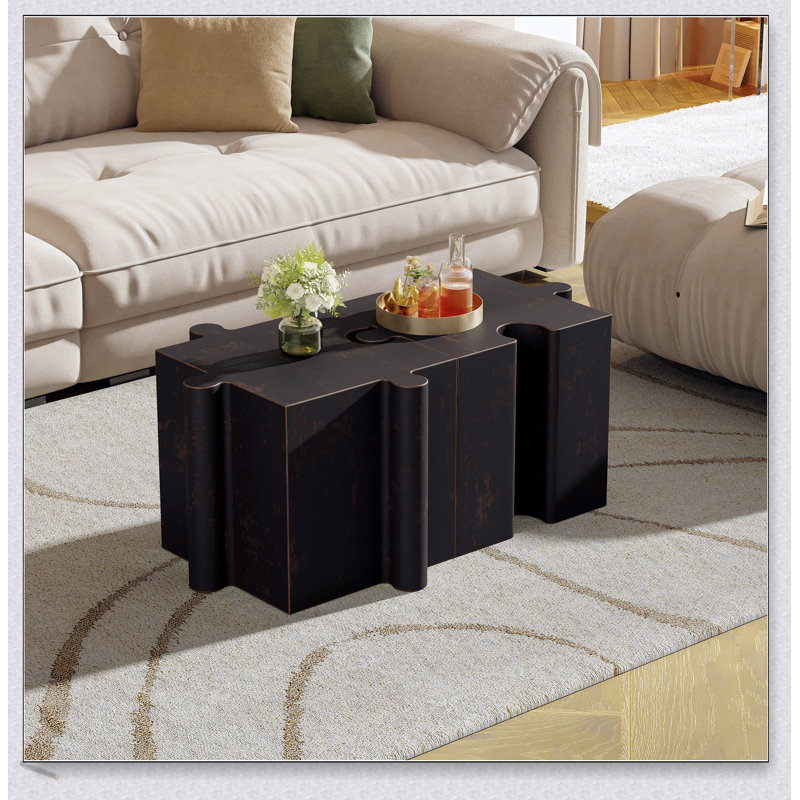 Table d'appoint casse-tête modulaire à motif convexe MGO - polyvalente et élégante pour les aménagements intérieurs et extérieurs personnalisés