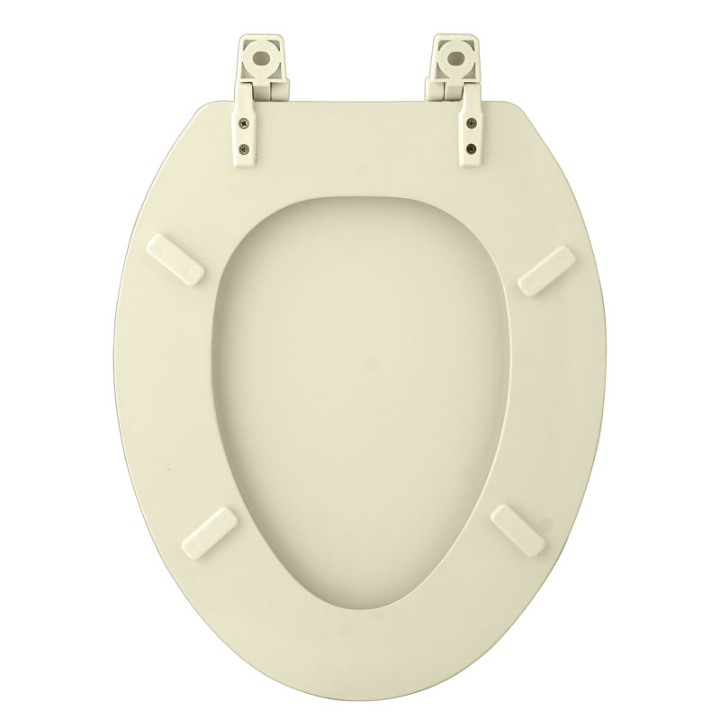 Ensemble de siège de toilette en bois avec couvercle Fantasia, Os, 19 po allongé