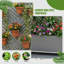 Metal Raised Garden Bed with Trellis on Wheels Weather-Resistant Planter Box with Garden Divider-1566370161-1574355224