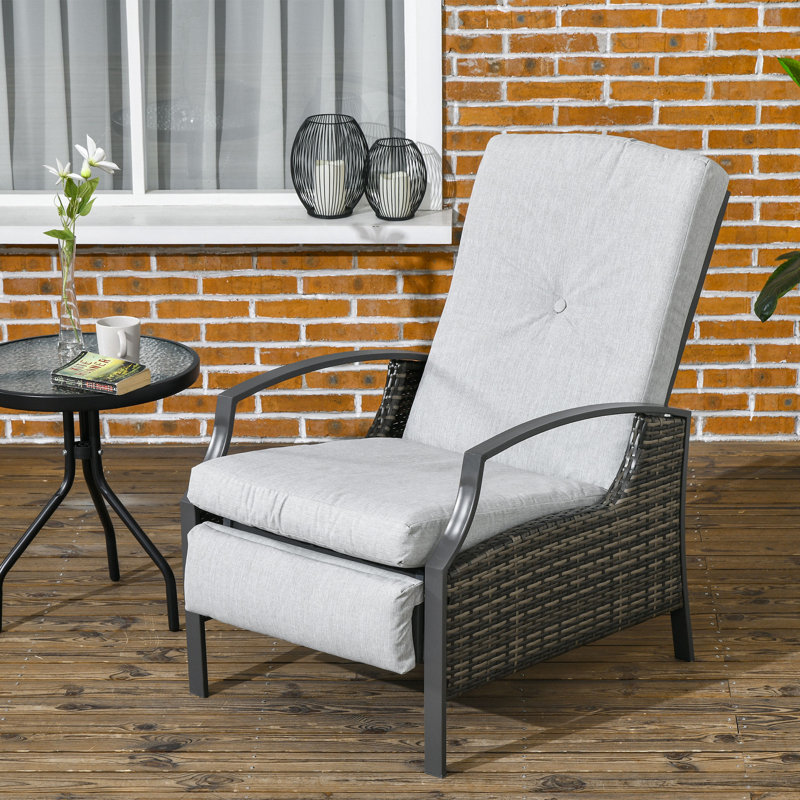 Stellamae Outdoor Lounge Chair, Grey