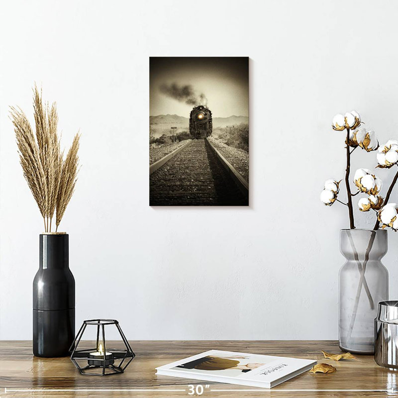 Mehar Train Arrival II, 12" H x 8" W