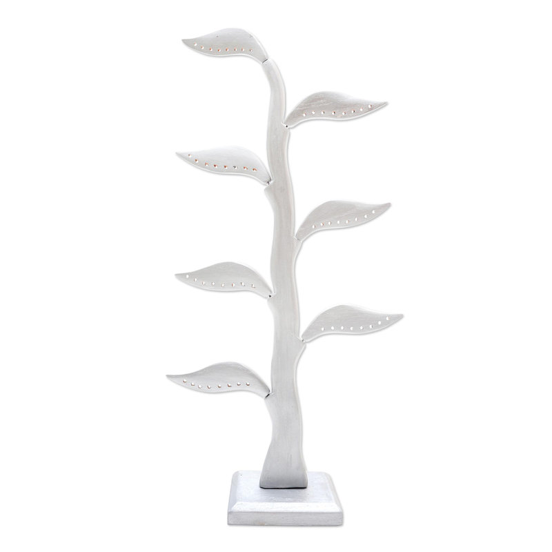 Porte-bijoux Red Barrel Studio Daun Salam, Argent