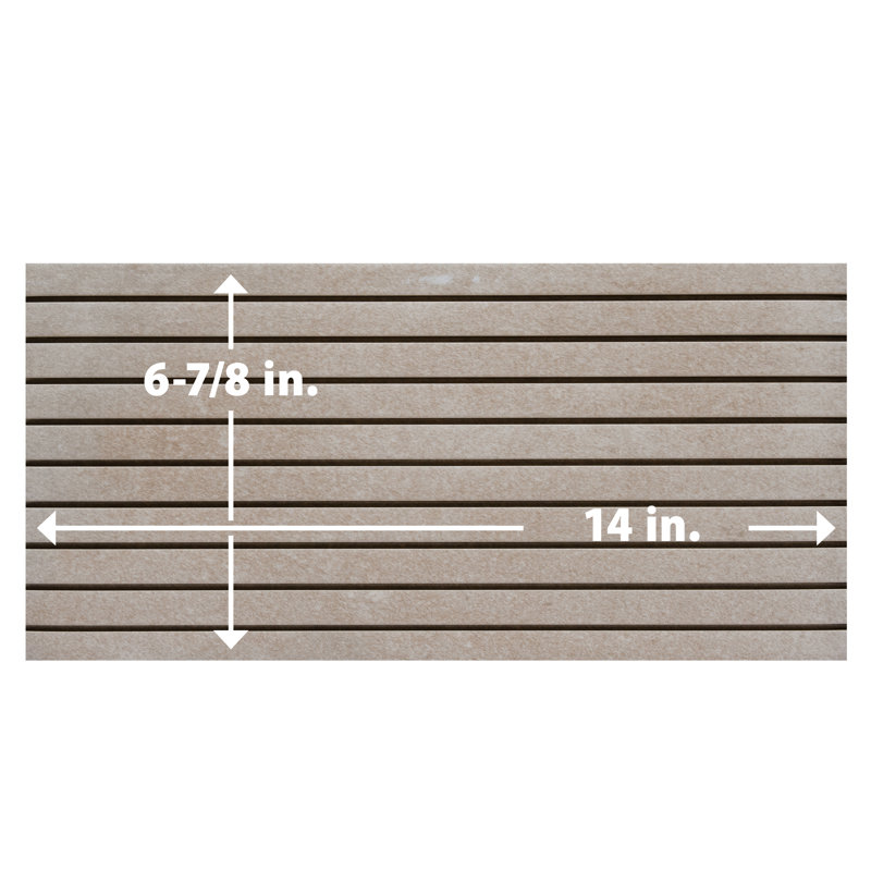 Americana Boston Strata 6-7/8 In. X 14 In. Porcelain Floor And Wall Tile, Beige