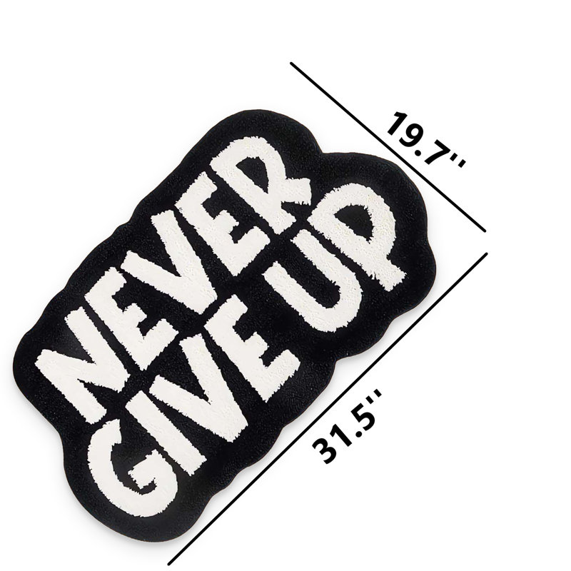 Black Cloud Motivational Shag Rug