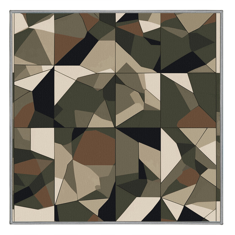 Grid Pulse Rug, Square 8'