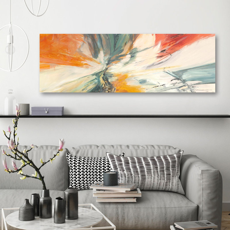 Abstract: Twist & Shout - Wrapped Canvas Print, 35cm H x 100cm W x 4cm D