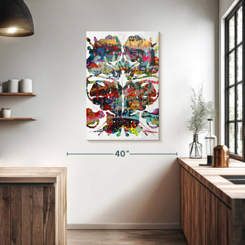 Avery Rorschach Graffiti, 39" H x 26" W