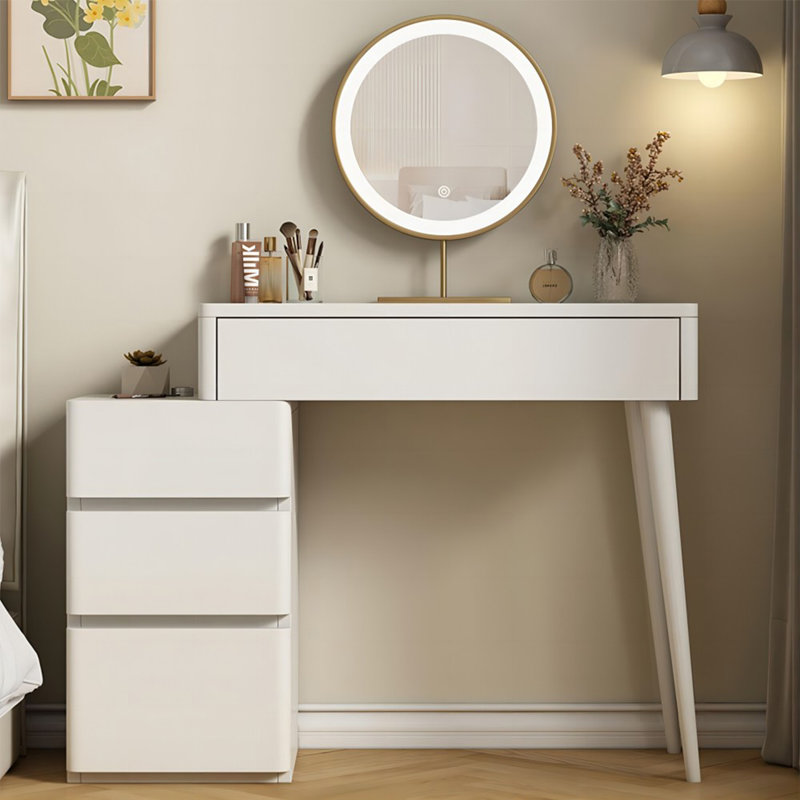 Makeup Vanity with Light mirror,5 drawers