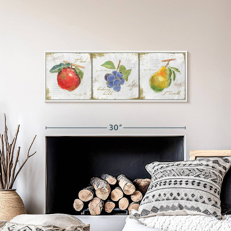Trésors de jardin I, Floating Frame White, 31" X 11"