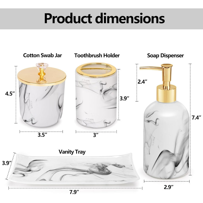 Bathroom accessory set