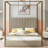 Upholstery Canopy Platform Bed with Headboard-82251482-81842949