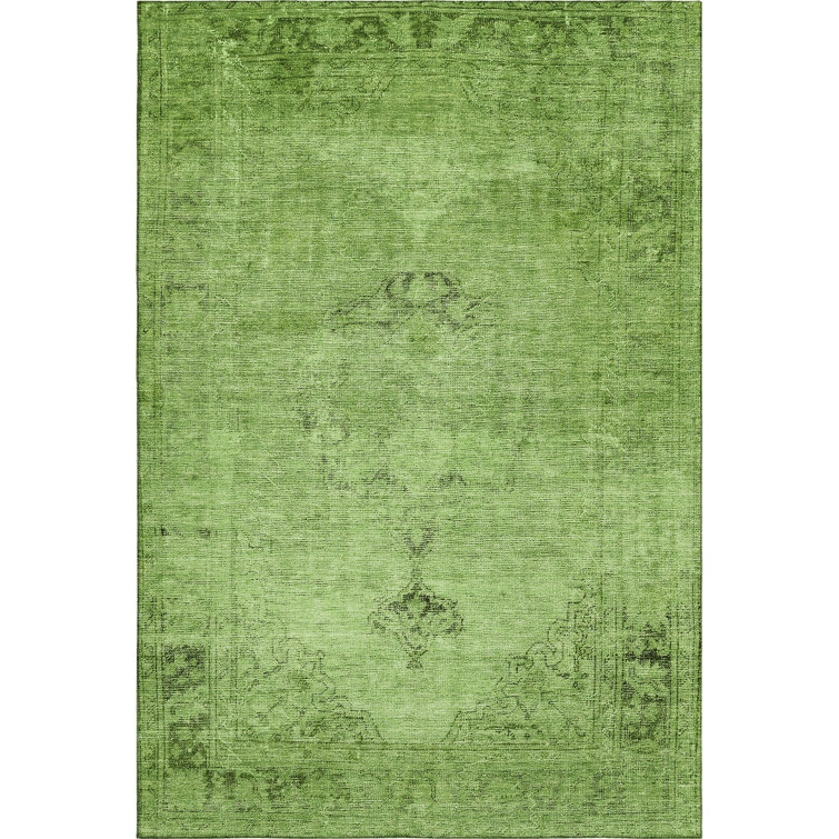 Premium Machine Washable Kiyondrea Aloe Rug