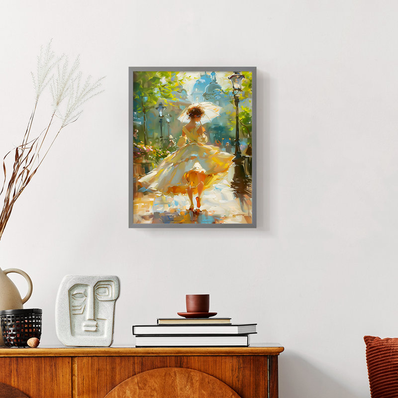 WOMEN-CCX - Reproduction d'art encadrée de qualité supérieure - prête à être accrochée, Gris, H 10 po x l 8 po