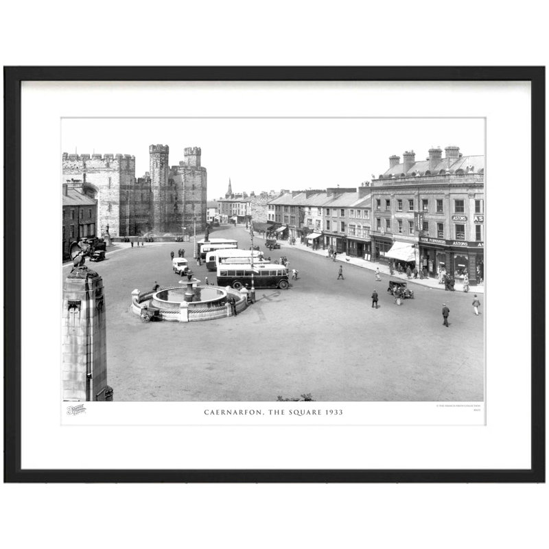 Caernarfon, The Square 1933 - Single Picture Frame Print, 28cm H x 36cm W x 2.3cm D