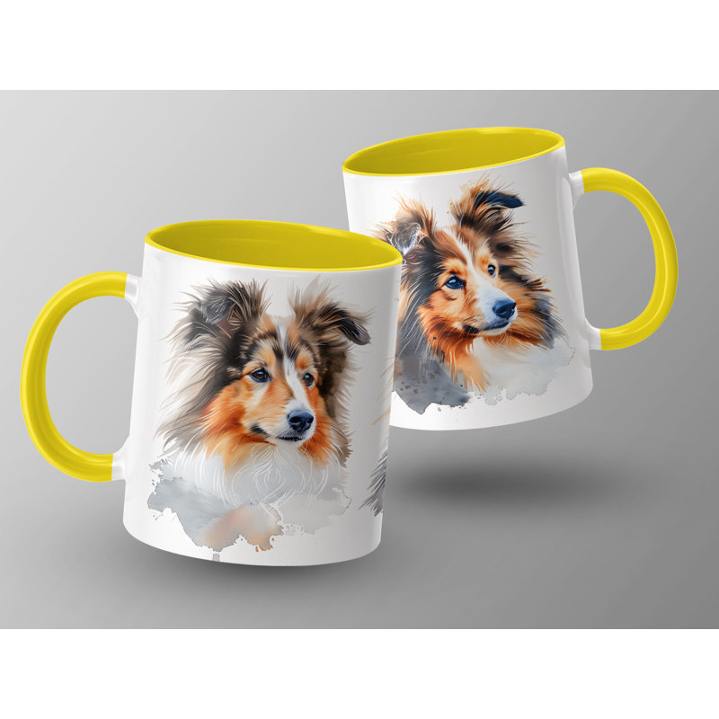 Shetland Sheepdog Design 11oz Coffee Mug, 2