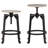 Jihoon Swivel Adjustable Height Counter Stool with Metal Frame