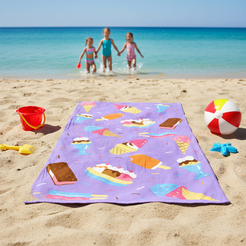 Wildkin Kids Beach Towel – 100% Cotton, Soft & Absorbent, Ideal Pool & Beach Essential - Sweet Dreams, Sweet Dreams
