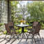 Chaise de patio pliante avec accoudoirs Keagan