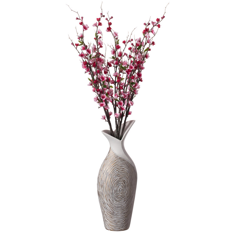 Arrangement floral fleurs de cerisier pêche