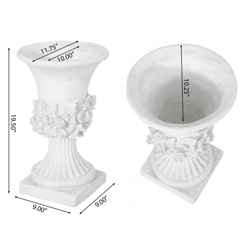 Jardinière urne de jardin, Antique White