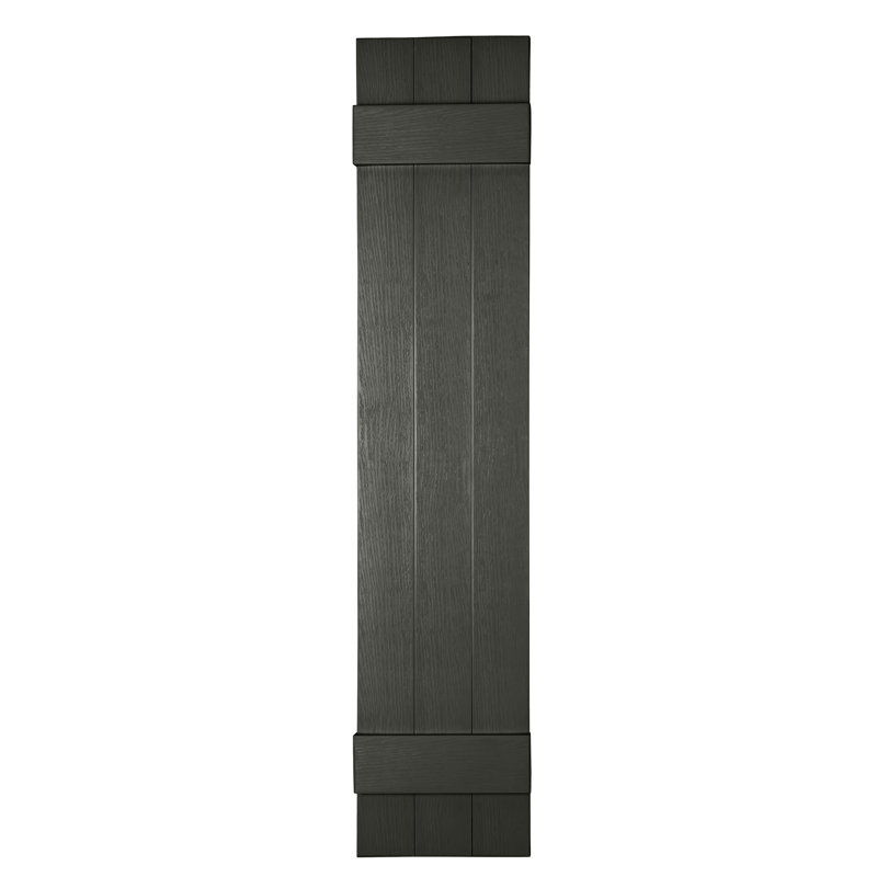 Persiennes personnalisées fermées à 3 planches, Gris foncé, 30"