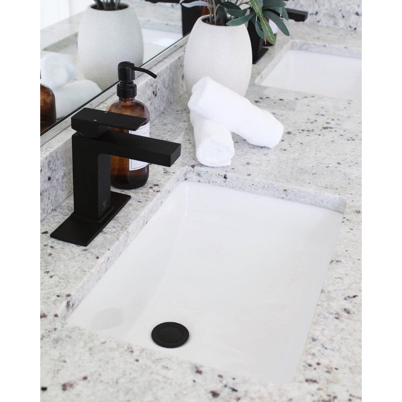 Bathroom Faucet 1 Hole, Single Hole Bathroom Sink Faucet Single Handle Bathroom Faucet For Vanity With Pop Up Drain Assembly, Deck Plate Included, BF307-SG