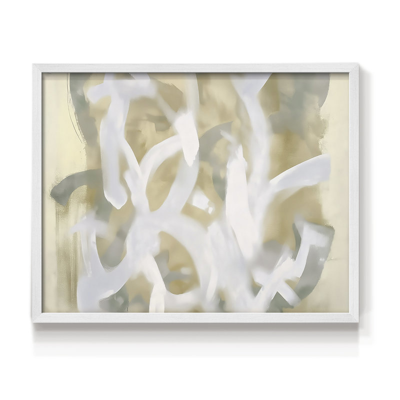 Abstrait, série XLVII, reproduction encadrée, H 16 po x l 20 po, Blanc