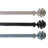 Villalouise Adjustable Single Curtain Rod with Spiral Finials (50-82 inches)-35540442