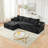 Cloud Style L-Shaped Chenille Sectional Sofa with No Assembly Compression Design