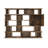 Mateo Rustic Gridmax Multi-compartment Bookcase
