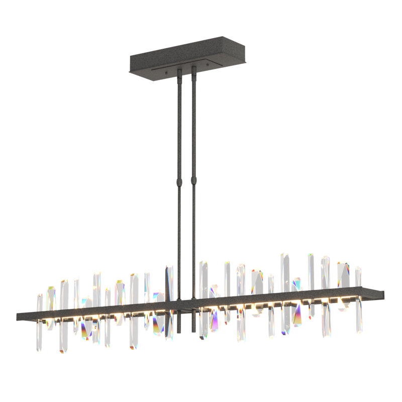 Solitude Kitchen Island Linear LED Pendant, Natural Iron