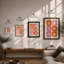 Leaf Tiles Modern Geometric - Framed Print-398059060-398059057