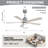 Whisper 52-Inch Solid Wood Ceiling Fan Light With Remote Control And Silent Dc Motor-551556694