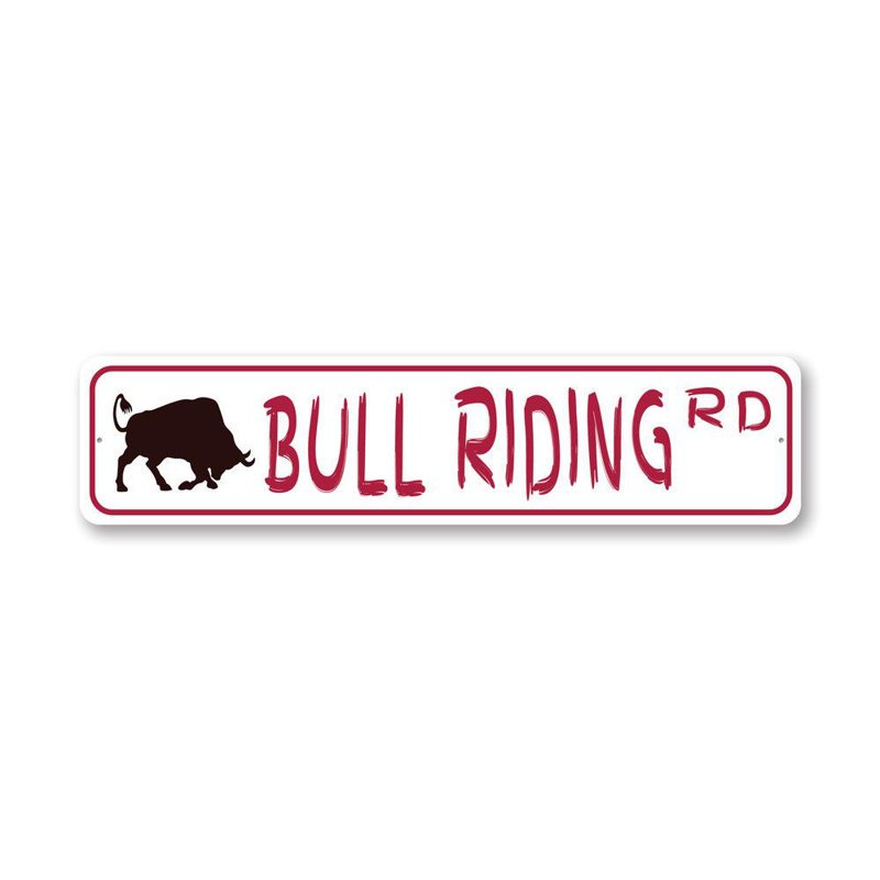 Plaque de taureau en aluminium, H 4 po x l 18 po x P 0,04 po