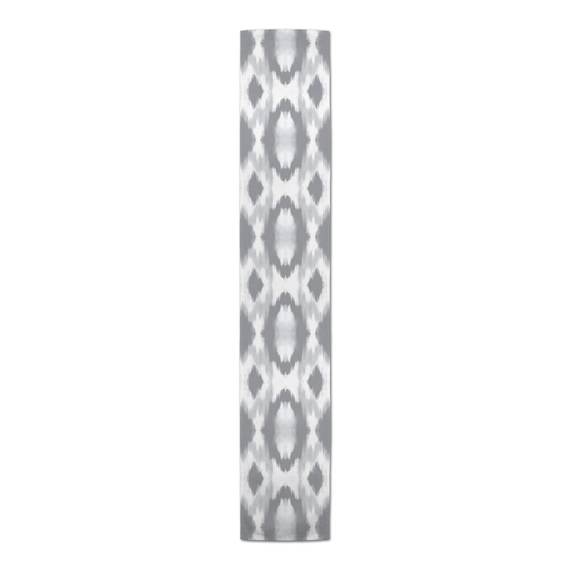 Chemin de table Bleuette, 90 po x 16 po, gris