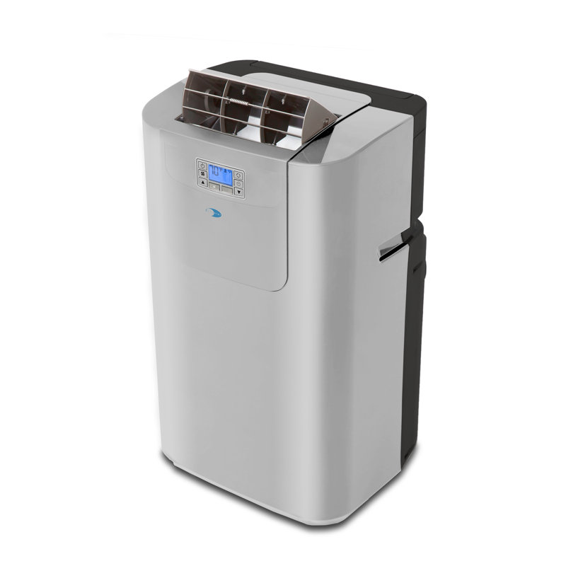 Whynter Gray Dual Hose Portable Air Conditioner with Heater and Remote