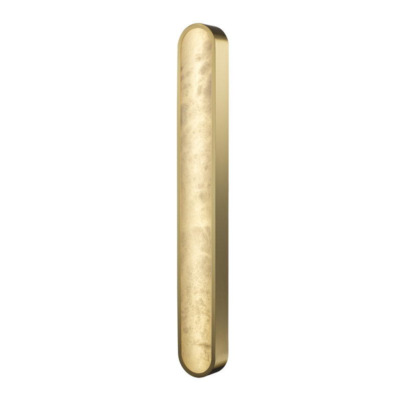 Mariliza LED 36" Spanish Alabaster Wall Sconce, Antique Gold