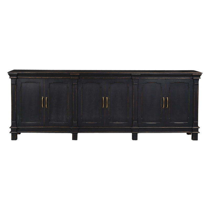 Trento 100" Sideboard in Distressed Black
