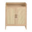 Shoe Cabinet 5-Layer Rattan Double Wooden Doors Entrance Storage