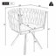 Authneil Velvet Metal Armchair-805744038-820958130-872158103