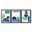 Elementary Shapes I - Impression personnalisée de qualité supérieure avec cadre mat - 3 pièces-1788617900-1788617898
