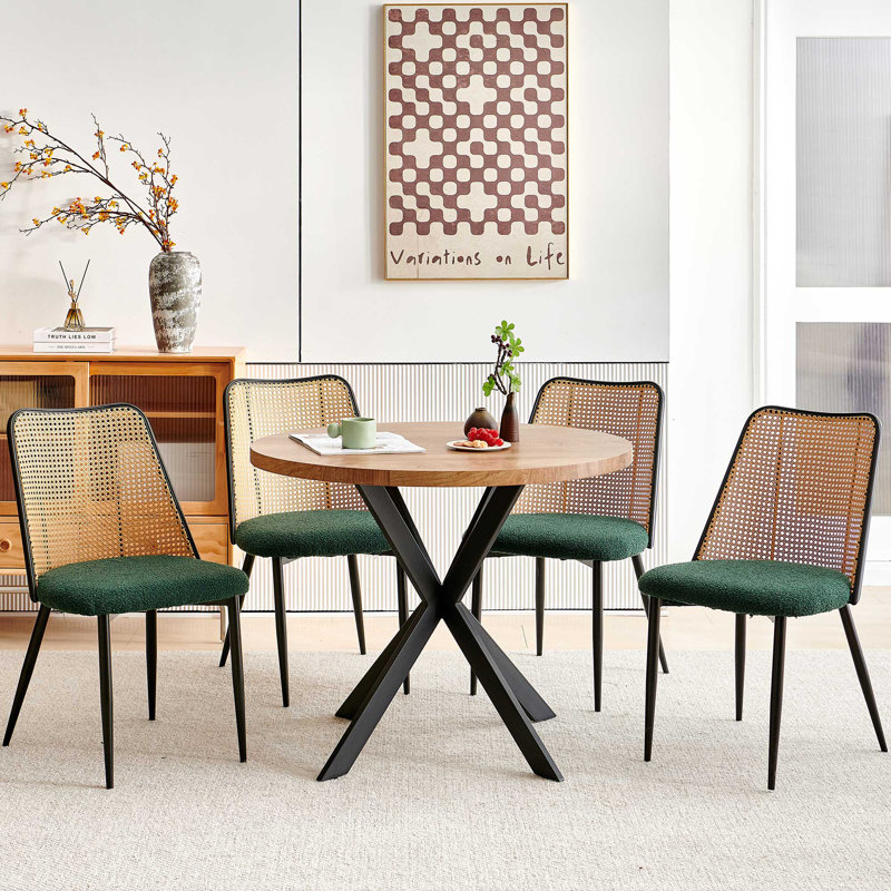 Brando 5-piece Round Dining Set, Green