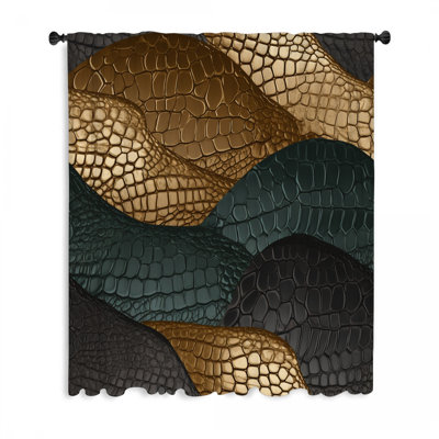 Exotic Window Curtains, Scales Blockout & Sheer Curtains - 1 Panel