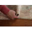 Tapis beige en laine noué à la main de conception unique 3 pi 11 po x 5 pi 5 po New Age